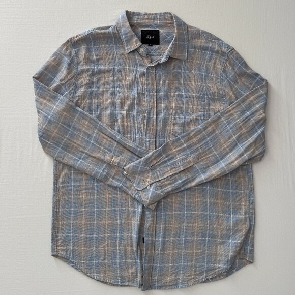 Rails Wyatt Plaid Cotton Button-Up Shirt Men's - Picture 1 of 2